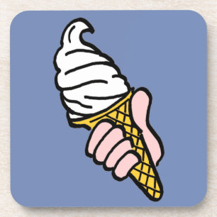 Eiscreme-Design mit Eiscreme oder Cornet Getränkeuntersetzer