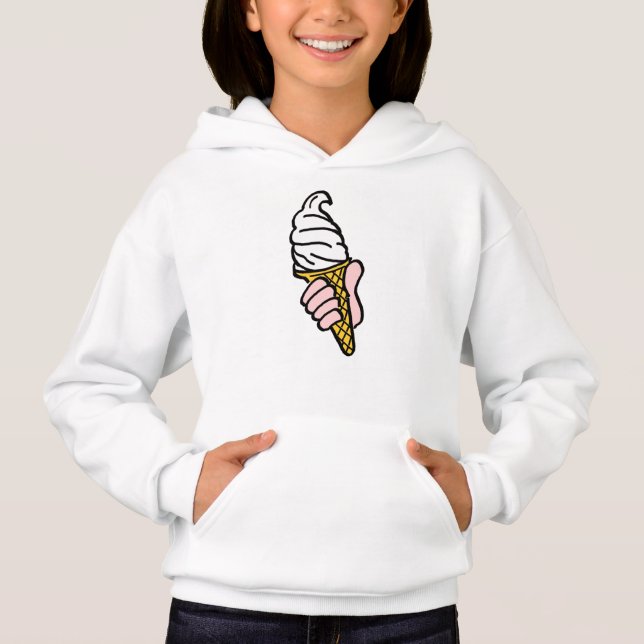 Eiscreme-Design mit Eiscreme oder Cornet Hoodie (Vorderseite)