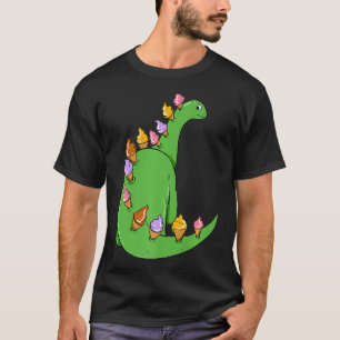 Eiscreme Dinosaur Brontosaurus Köstlicher Snack Pr T-Shirt