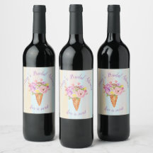 Eiscreme Dusche, Brautdusche Flaschenetikett