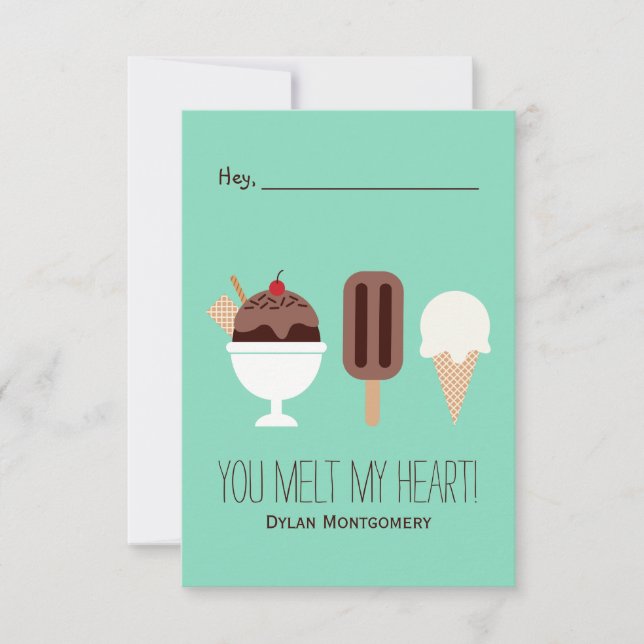 Eiscreme Einladung (Vorderseite)