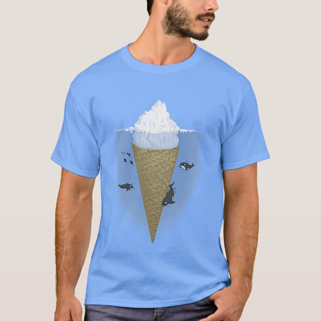 Eiscreme Eisberg Killer Whale Natur Arktische Kuns T-Shirt (Vorderseite)
