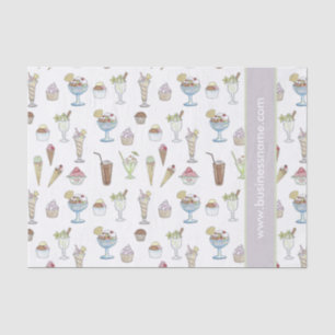 Eiscreme-Eiscremebecher-Collage Seidenpapier