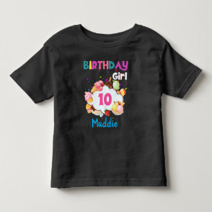 Eiscreme farbenfrohe Cones Geburtstagsmädchen Kleinkind T-shirt