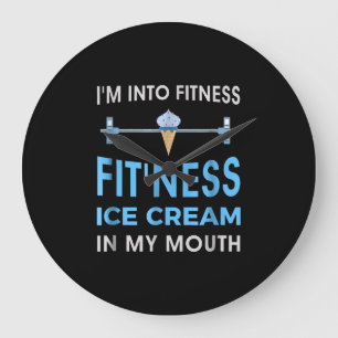 Eiscreme Feinschmecker Ness Gym gibt Männern Fraue Große Wanduhr