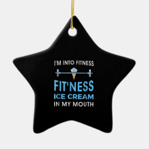 Eiscreme Feinschmecker Ness Gym gibt Männern Fraue Keramik Ornament