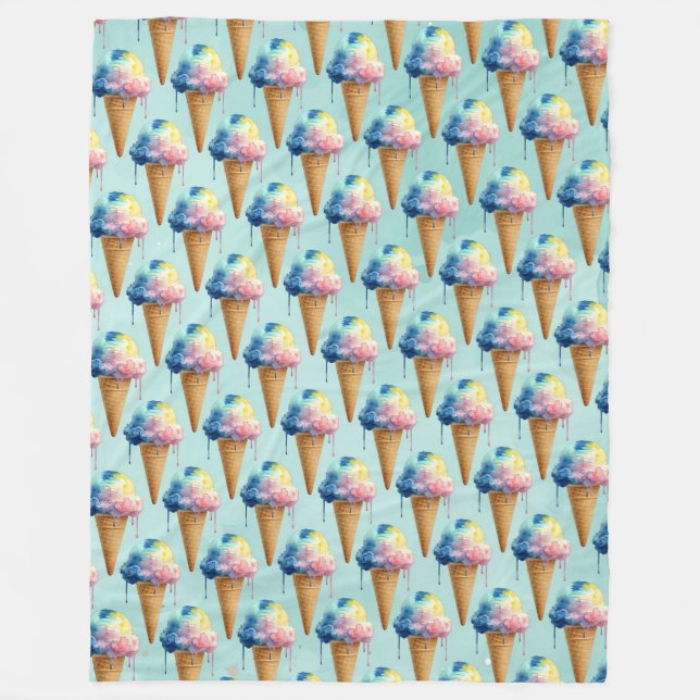 Eiscreme Fleecedecke (Vorderseite)