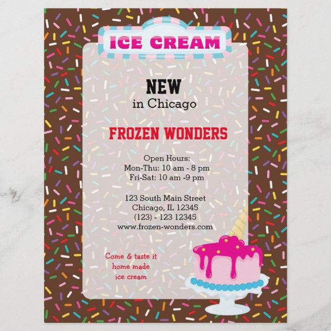 Eiscreme Flyer (Vorne)