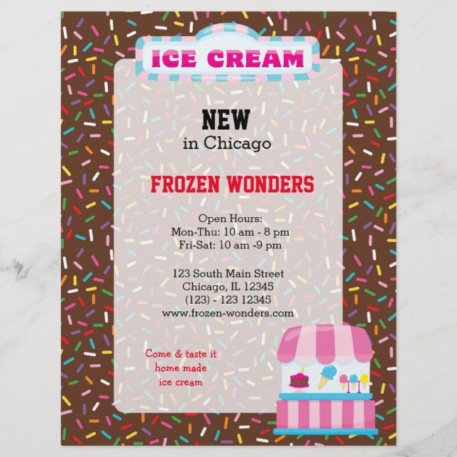 Eiscreme Flyer (Vorne)