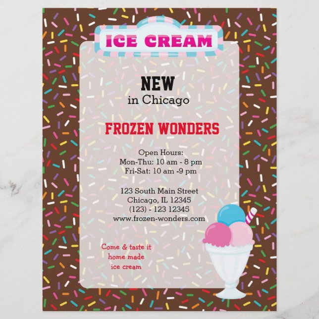 Eiscreme Flyer (Vorne)