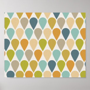 Eiscreme-Formen Midcentury Art Poster