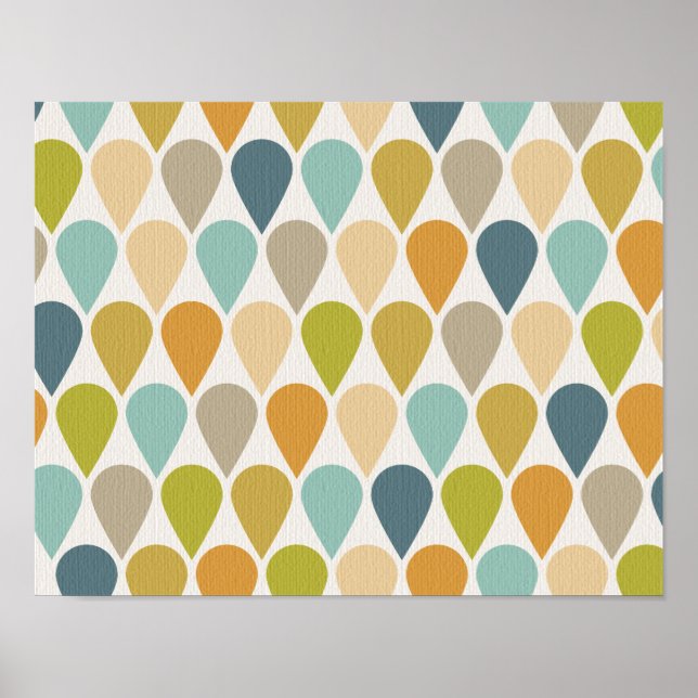 Eiscreme-Formen Midjahrhotelkünstler Poster (Vorne)