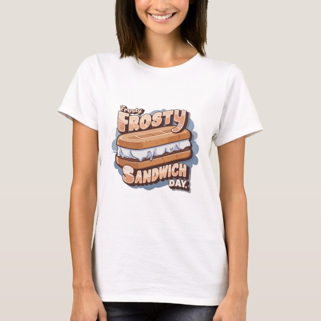Eiscreme Frosty Sandwich Day T-Shirt (Vorderseite)