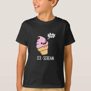 Eiscreme Funny Ice Cone Pun Dark BG T-Shirt