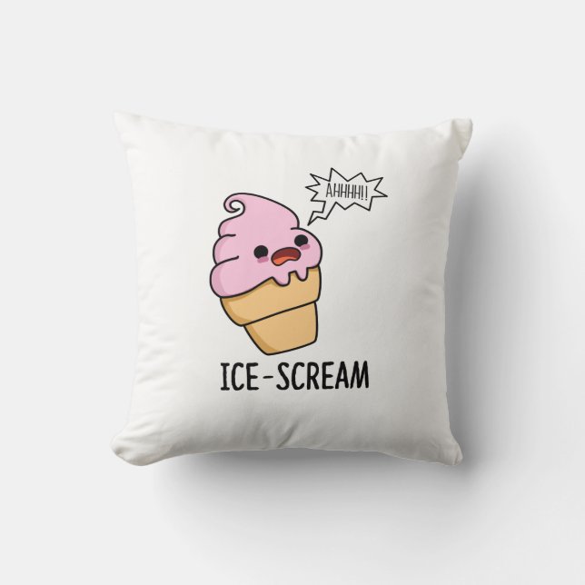 Eiscreme Funny Ice Cone Pun Kissen (Vorderseite)