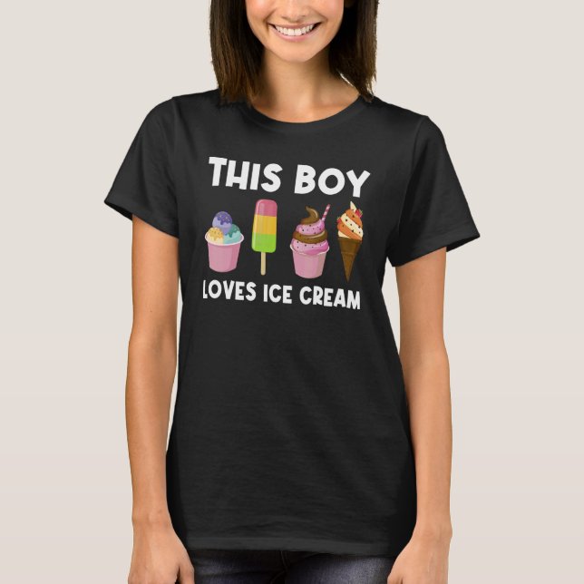 Eiscreme für Jungen Kinder Eiscreme Kostüm T-Shirt (Vorderseite)