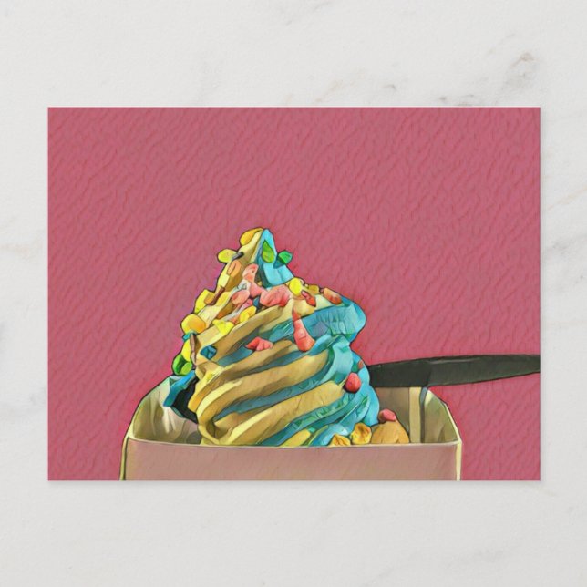 Eiscreme für Kinder Postkarte (Vorderseite)