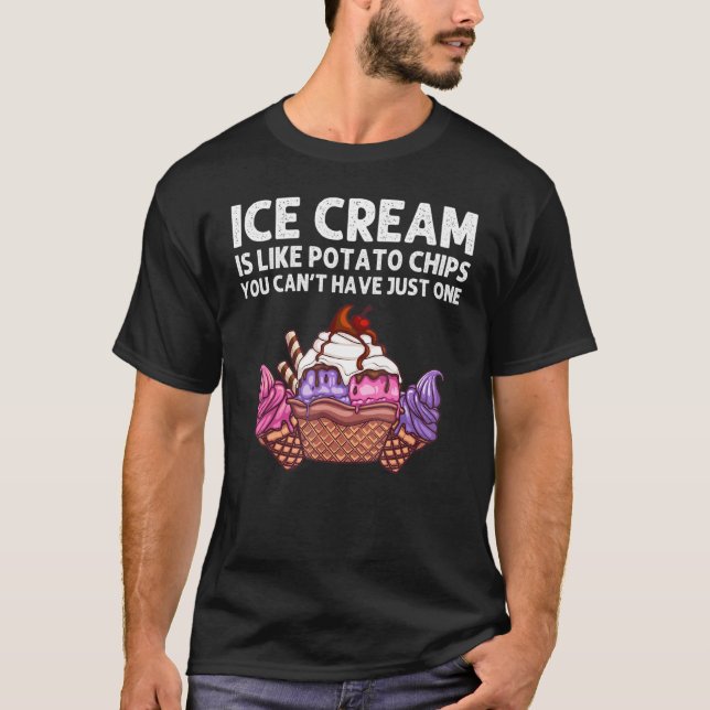 Eiscreme für Männer Eiscreme Feinschmecker T-Shirt (Vorderseite)