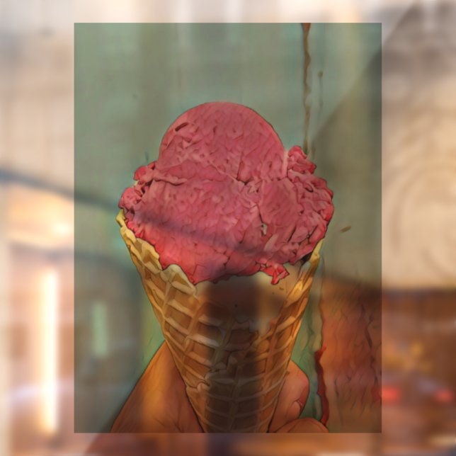 Eiscreme Geburtstagsgeschenk Fensteraufkleber (Blatt 2)