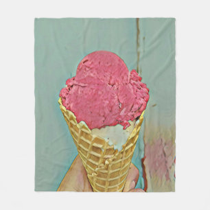 Eiscreme Geburtstagsgeschenk Fleecedecke