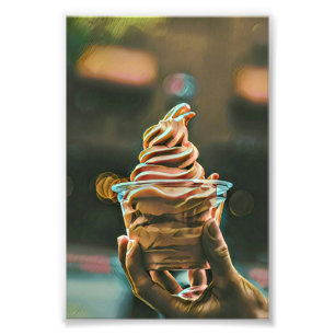 Eiscreme Geburtstagsgeschenk Fotodruck