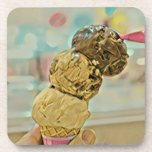 Eiscreme Geburtstagsgeschenk Getränkeuntersetzer