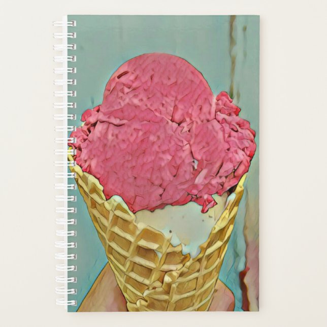 Eiscreme Geburtstagsgeschenk Planer (Vorderseite)