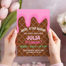 Eiscreme-Geburtstagsparty Einladung