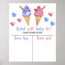 Eiscreme-Gender zeigt Boy- oder Girl-Chart