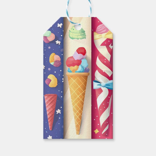 Eiscreme Geschenkanhänger (Vorderseite)