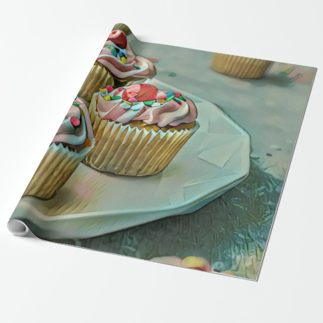 Eiscreme Geschenkpapier (Ungerollt)