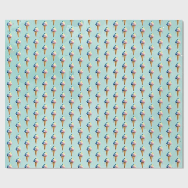 Eiscreme Geschenkpapier (Flach)