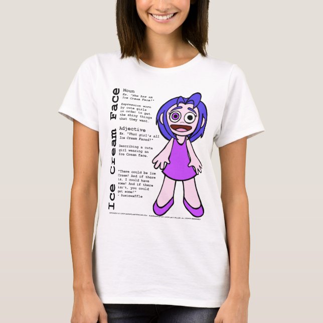 Eiscreme-Gesicht T-Shirt (Vorderseite)