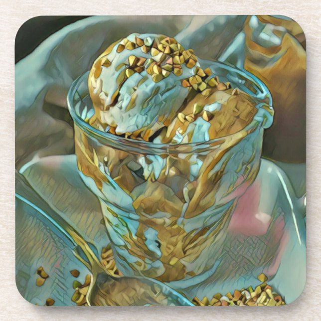 Eiscreme Getränkeuntersetzer (Vorderseite)