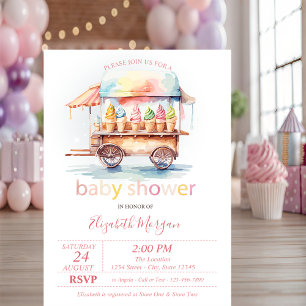 Eiscreme Getüpfelte Babyparty Einladung