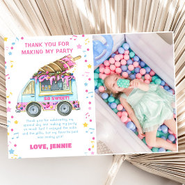 Eiscreme Girls Geburtstagsparty Dankeskarte