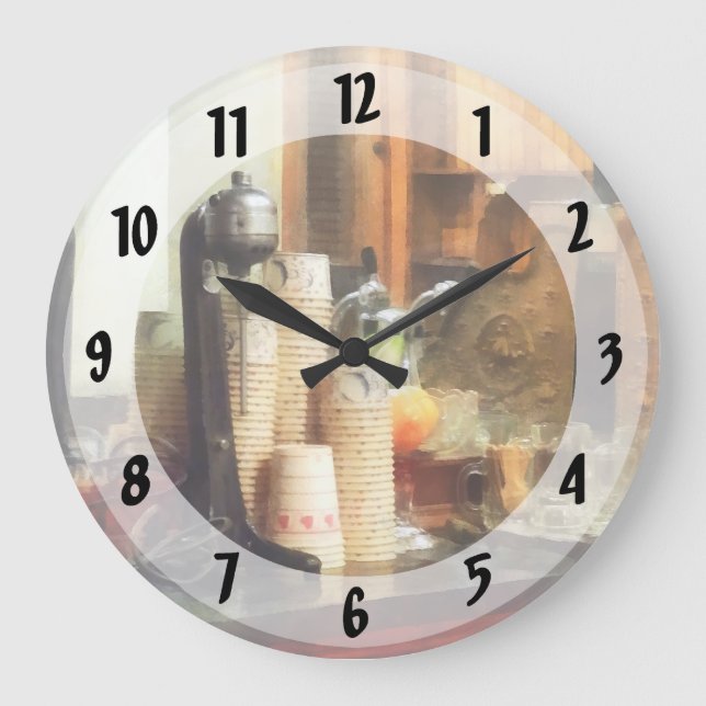 Eiscreme Große Wanduhr (Vorderseite)