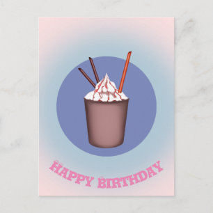 Eiscreme Happy Geburtstag 4 Feiertagspostkarte