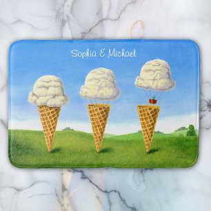 Eiscreme, Heißluftballon, Whimsical, Namen Badematte
