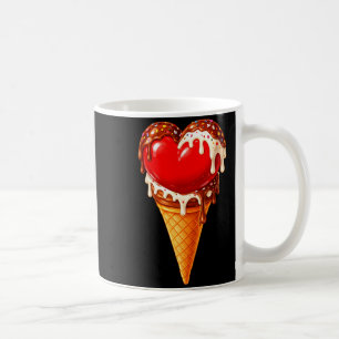 Eiscreme-Herz Lustiger Tropfen Valentinstag Jungen Kaffeetasse
