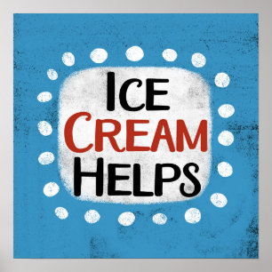 Eiscreme hilft beim Plakaten der Mauer Poster