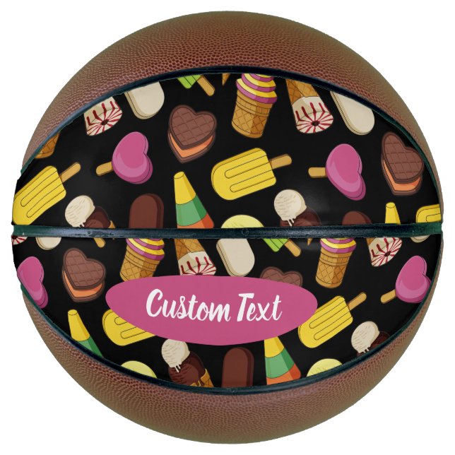 Eiscreme-Hintergrund Basketball (Vorderseite)