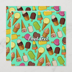 Eiscreme-Hintergrund Einladung