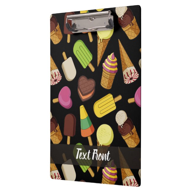 Eiscreme-Hintergrund Klemmbrett (Links)