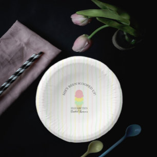 Eiscreme-Hochzeitsdusche Pappteller