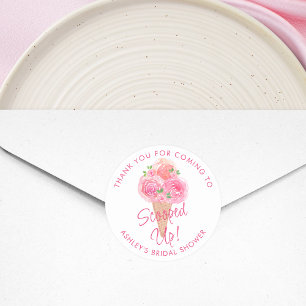 Eiscreme-Hochzeitsdusche Runder Aufkleber