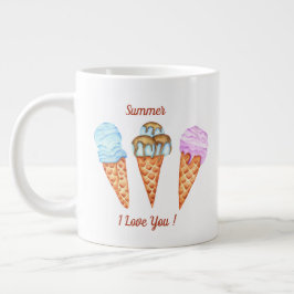 Eiscreme I Liebe Sie Niedlichen Sommer Jumbo-Tasse