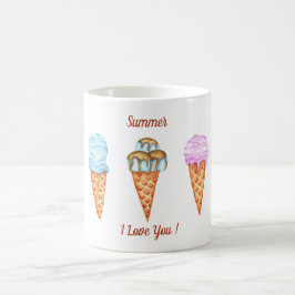 Eiscreme I Liebe Sie Niedlichen Sommer Kaffee Tass Kaffeetasse