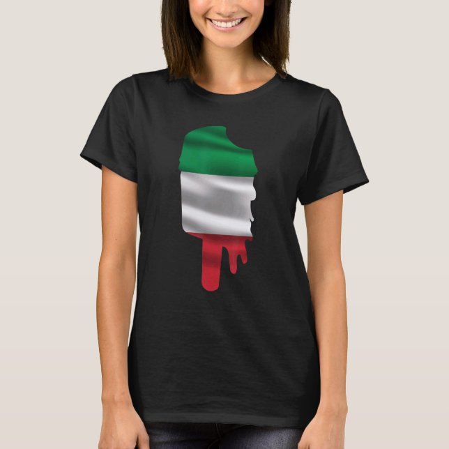 Eiscreme Italienische Flagge Popsiva Italien Repub T-Shirt (Vorderseite)