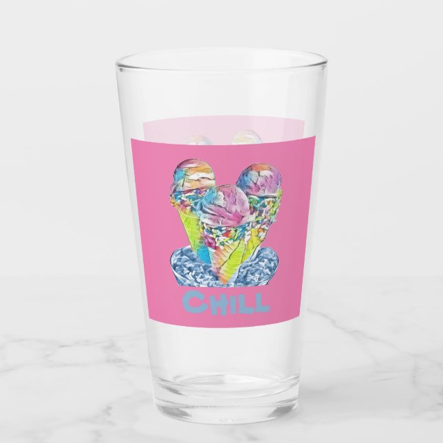 Eiscreme-Kälte Glas (Vorderseite)